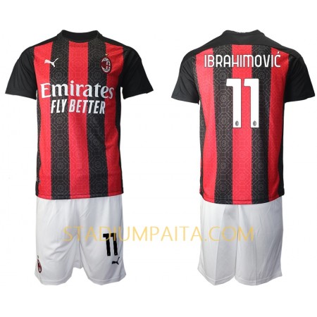 Virallinen pelipaita AC Milan Zlatan Ibrahimovic 11 Koti 2020-21 Lyhythihainen - Lasten( + Lyhyet housut )